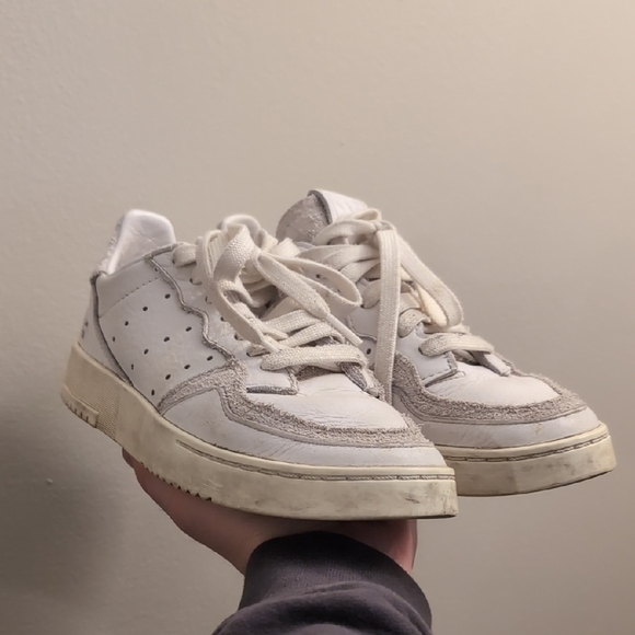 Adidas Supercourt White Leather Sneakers - Picture 1 of 10